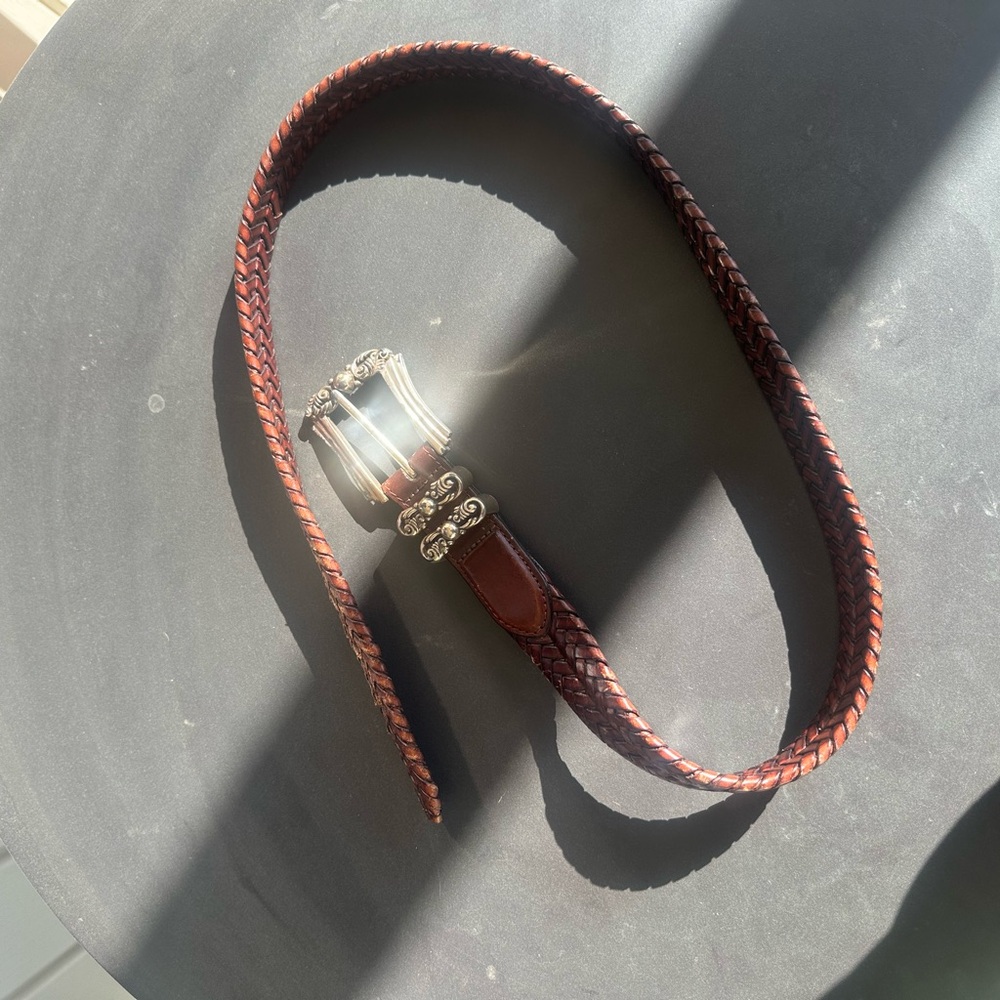 Brown Leather Belt Bag with Adjustable Strap